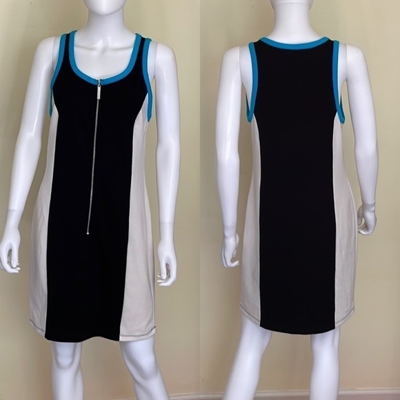 Kensie Dresses Sleeveless Color block Zipper Front Dress. Size 10. P/A1517/3 - Picture 2 of 5